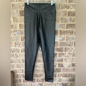 ROBERT MATTHEW Faux Leather Leggings  High Waisted Tummy Leggings NWT Size XL